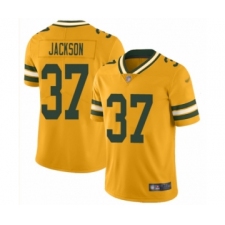 Youth Green Bay Packers #37 Josh Jackson Limited Gold Inverted Legend Football Jersey