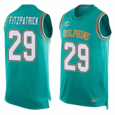 Men's Nike Miami Dolphins #29 Minkah Fitzpatrick Limited Aqua Green Player Name & Number Tank Top NFL Jersey