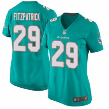 Women's Nike Miami Dolphins #29 Minkah Fitzpatrick Game Aqua Green Team Color NFL Jersey