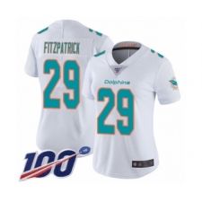 Women's Nike Miami Dolphins #29 Minkah Fitzpatrick White Vapor Untouchable Limited Player 100th Season NFL Jersey