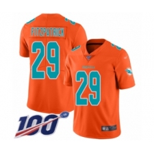 Youth Nike Miami Dolphins #29 Minkah Fitzpatrick Limited Orange Inverted Legend 100th Season NFL Jersey
