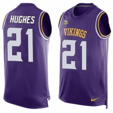 Men's Nike Minnesota Vikings #21 Mike Hughes Limited Purple Player Name & Number Tank Top NFL Jersey
