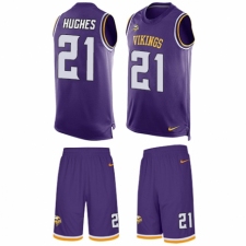 Men's Nike Minnesota Vikings #21 Mike Hughes Limited Purple Tank Top Suit NFL Jersey