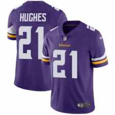 Men's Nike Minnesota Vikings #21 Mike Hughes Purple Team Color Vapor Untouchable Limited Player NFL Jersey