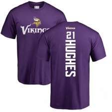 NFL Nike Minnesota Vikings #21 Mike Hughes Purple Backer T-Shirt