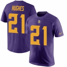 NFL Nike Minnesota Vikings #21 Mike Hughes Purple Rush Pride Name & Number T-Shirt