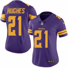 Women's Nike Minnesota Vikings #21 Mike Hughes Limited Purple Rush Vapor Untouchable NFL Jersey