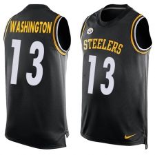 Men's Nike Pittsburgh Steelers #13 James Washington Limited Black Player Name & Number Tank Top NFL Jersey