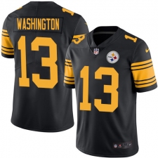 Men's Nike Pittsburgh Steelers #13 James Washington Limited Black Rush Vapor Untouchable NFL Jersey
