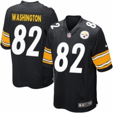 Men's Nike Pittsburgh Steelers #82 James Washington Game Black Team Color NFL Jersey