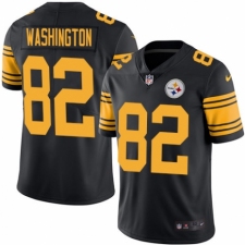 Men's Nike Pittsburgh Steelers #82 James Washington Limited Black Rush Vapor Untouchable NFL Jersey