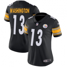 Women's Nike Pittsburgh Steelers #13 James Washington Black Team Color Vapor Untouchable Limited Player NFL Jersey