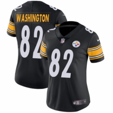 Women's Nike Pittsburgh Steelers #82 James Washington Black Team Color Vapor Untouchable Limited Player NFL Jersey