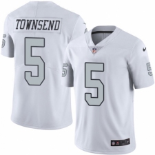 Men's Nike Oakland Raiders #5 Johnny Townsend Elite White Rush Vapor Untouchable NFL Jersey