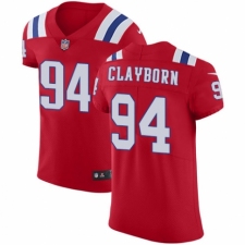 Men's Nike New England Patriots #94 Adrian Clayborn Red Alternate Vapor Untouchable Elite Player NFL Jersey
