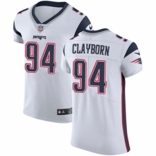 Men's Nike New England Patriots #94 Adrian Clayborn White Vapor Untouchable Elite Player NFL Jersey