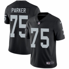 Men's Nike Oakland Raiders #75 Brandon Parker Black Team Color Vapor Untouchable Limited Player NFL Jersey