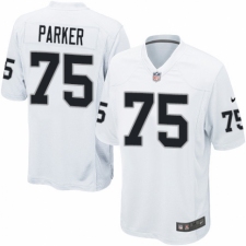 Men's Nike Oakland Raiders #75 Brandon Parker Game White NFL Jersey