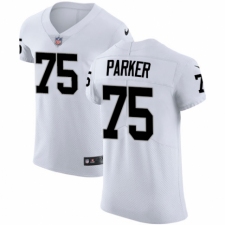 Men's Nike Oakland Raiders #75 Brandon Parker White Vapor Untouchable Elite Player NFL Jersey