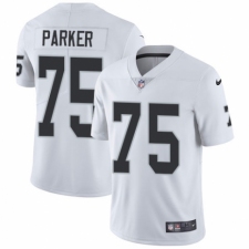 Men's Nike Oakland Raiders #75 Brandon Parker White Vapor Untouchable Limited Player NFL Jersey