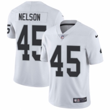 Men's Nike Oakland Raiders #45 Nick Nelson White Vapor Untouchable Limited Player NFL Jersey