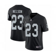 Men's Oakland Raiders #23 Nick Nelson Black Team Color Vapor Untouchable Limited Player Football Jersey