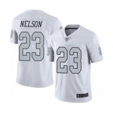 Youth Oakland Raiders #23 Nick Nelson Limited White Rush Vapor Untouchable Football Jersey