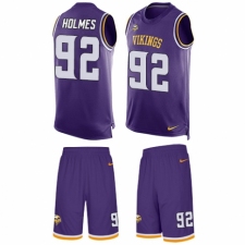 Men's Nike Minnesota Vikings #92 Jalyn Holmes Limited Purple Tank Top Suit NFL Jersey
