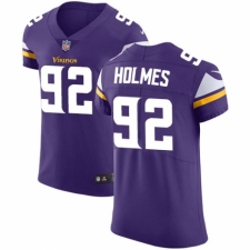 Men's Nike Minnesota Vikings #92 Jalyn Holmes Purple Team Color Vapor Untouchable Elite Player NFL Jersey