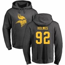 NFL Nike Minnesota Vikings #92 Jalyn Holmes Ash One Color Pullover Hoodie