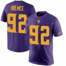 NFL Nike Minnesota Vikings #92 Jalyn Holmes Purple Rush Pride Name & Number T-Shirt