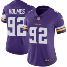 Women's Nike Minnesota Vikings #92 Jalyn Holmes Purple Team Color Vapor Untouchable Limited Player NFL Jersey