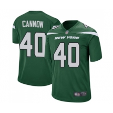 Men's New York Jets #40 Trenton Cannon Game Green Team Color Football Jersey