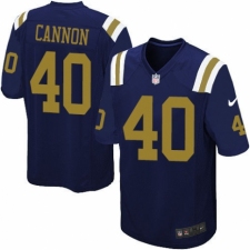 Men's Nike New York Jets #40 Trenton Cannon Game Navy Blue Alternate NFL Jersey