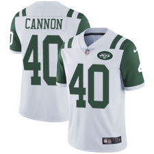 Men's Nike New York Jets #40 Trenton Cannon White Vapor Untouchable Limited Player NFL Jersey