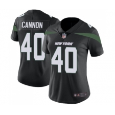 Women's New York Jets #40 Trenton Cannon Black Alternate Vapor Untouchable Limited Player Football Jersey