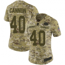 Women's Nike New York Jets #40 Trenton Cannon Limited Camo 2018 Salute to Service NFL Jersey