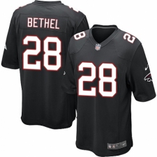 Men's Nike Atlanta Falcons #28 Justin Bethel Game Black Alternate NFL Jersey