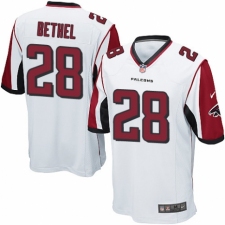 Men's Nike Atlanta Falcons #28 Justin Bethel Game White NFL Jersey