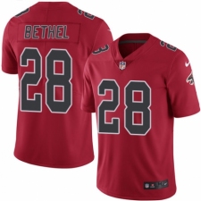 Men's Nike Atlanta Falcons #28 Justin Bethel Limited Red Rush Vapor Untouchable NFL Jersey
