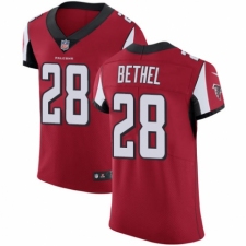 Men's Nike Atlanta Falcons #28 Justin Bethel Red Team Color Vapor Untouchable Elite Player NFL Jersey