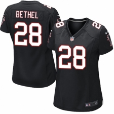 Women's Nike Atlanta Falcons #28 Justin Bethel Game Black Alternate NFL Jersey