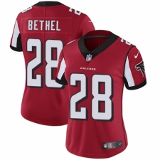 Women's Nike Atlanta Falcons #28 Justin Bethel Red Team Color Vapor Untouchable Elite Player NFL Jersey