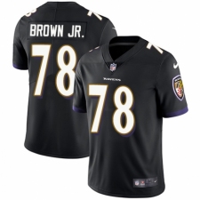 Men's Nike Baltimore Ravens #78 Orlando Brown Jr. Black Alternate Vapor Untouchable Limited Player NFL Jersey