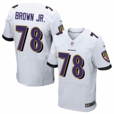 Men's Nike Baltimore Ravens #78 Orlando Brown Jr. Elite White NFL Jersey