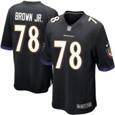 Men's Nike Baltimore Ravens #78 Orlando Brown Jr. Game Black Alternate NFL Jersey