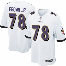 Men's Nike Baltimore Ravens #78 Orlando Brown Jr. Game White NFL Jersey