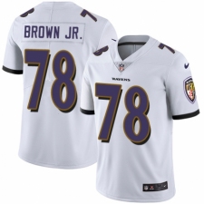 Men's Nike Baltimore Ravens #78 Orlando Brown Jr. White Vapor Untouchable Limited Player NFL Jersey
