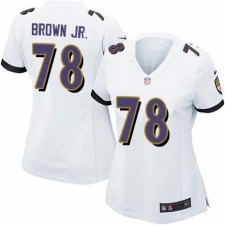 Women's Nike Baltimore Ravens #78 Orlando Brown Jr. Game White NFL Jersey