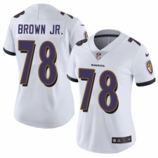 Women's Nike Baltimore Ravens #78 Orlando Brown Jr. White Vapor Untouchable Elite Player NFL Jersey